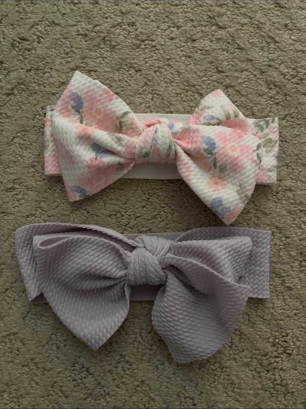 T.J.Maxx Floral Pink & Lilac Bow Headband Set